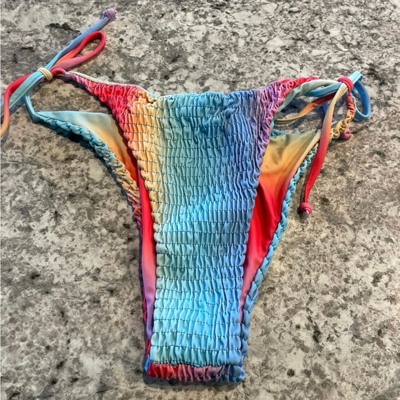 ZAFUL multicolor Bikini Triangle Set Tie Side Bathing Suit SIZE 6 NWT - Picture 3 of 6